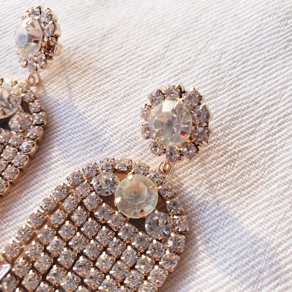 ✿3for$21✿ Statement Crystal Chandelier Earrings - Picture 3 of 5